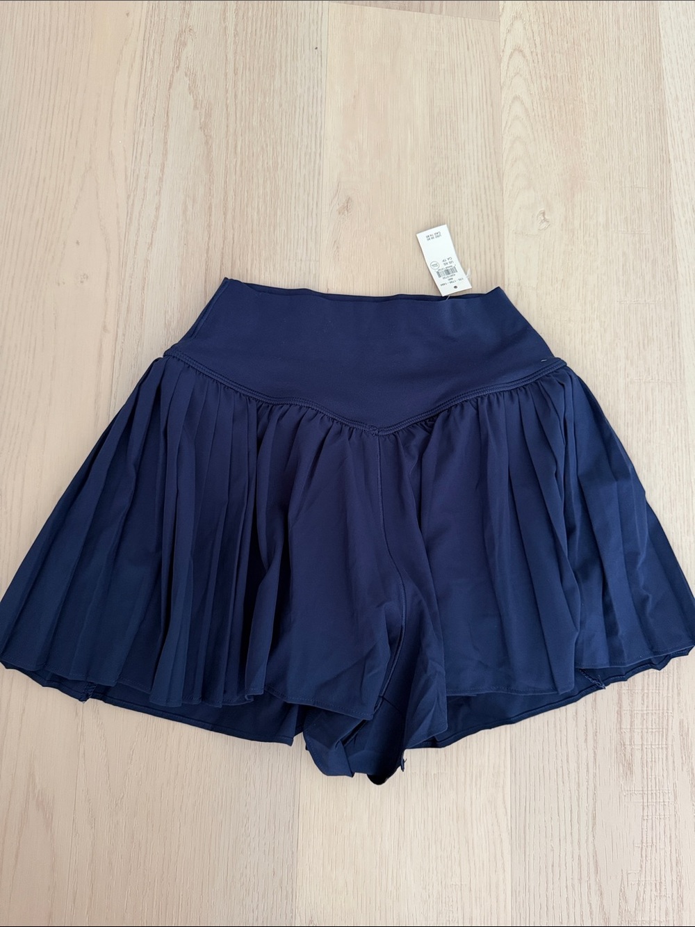 NWT Offline by Aerie Real Me Navy Pleated Flowy Shorts Size XS